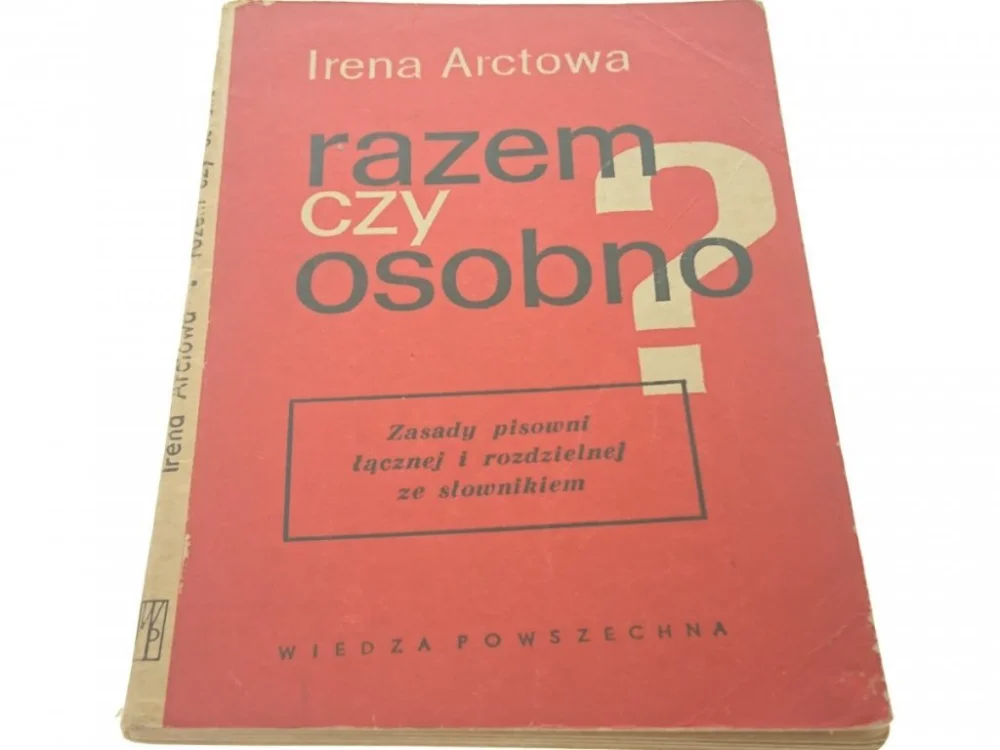 Bestseller RAZEM CZY OSOBNO? - Irena Arctowa (1970)