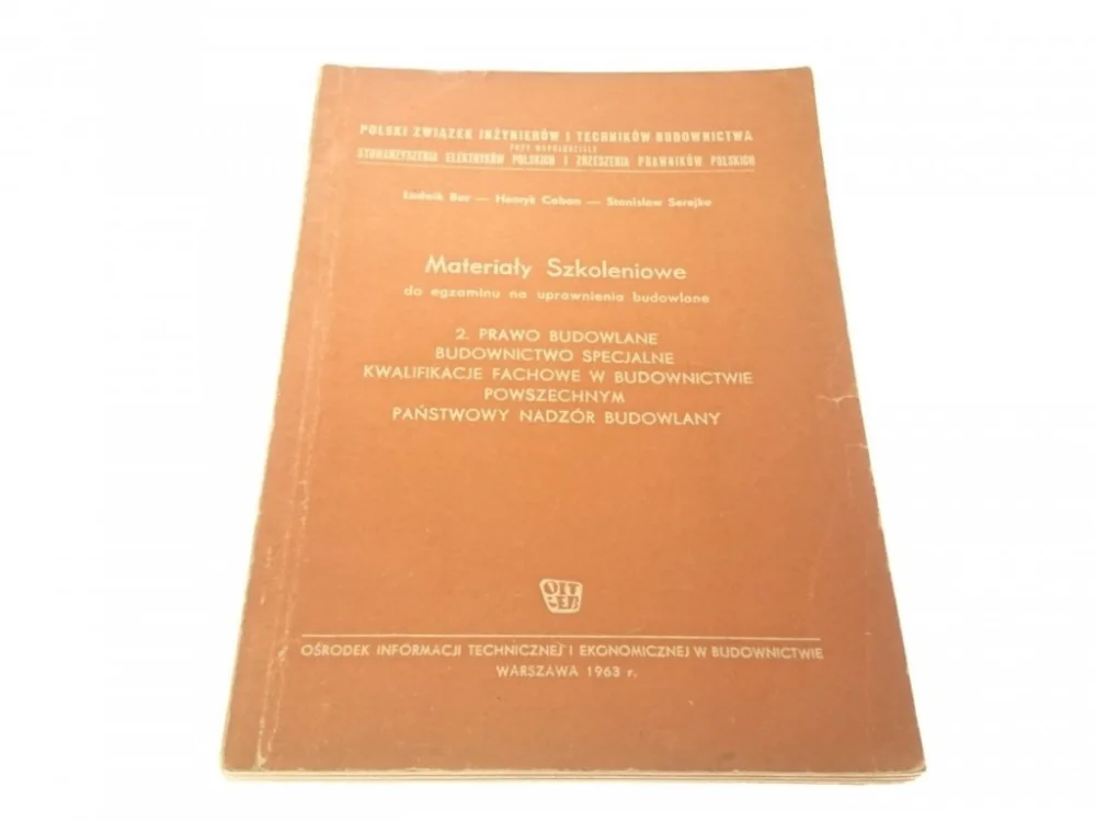 Promocja MATERIAŁY SZKOLENIOWE 2. PRAWO BUDOWLANE... (1963)