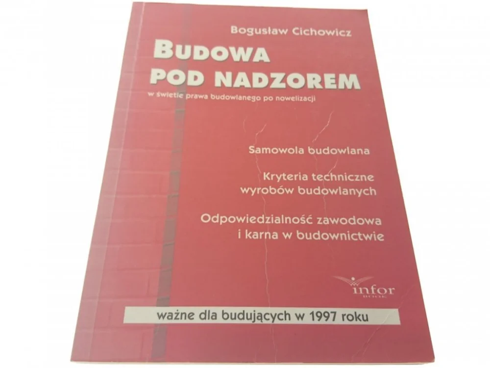 Oferta BUDOWA POD NADZOREM - Bogusław Cichowicz (1997)