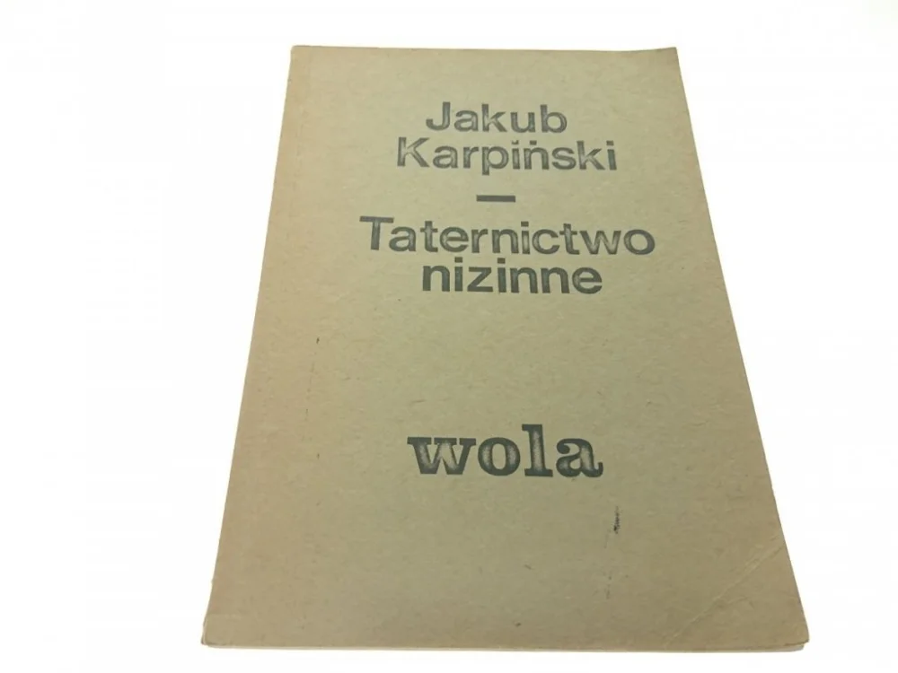 Cena promocyjna TATERNICTWO NIZINNE - Jakub Karpiński (1988)