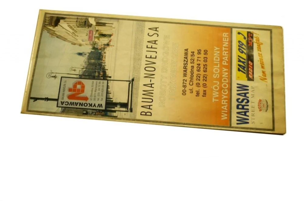 WARSAW STREET MAP (1997) Nowość