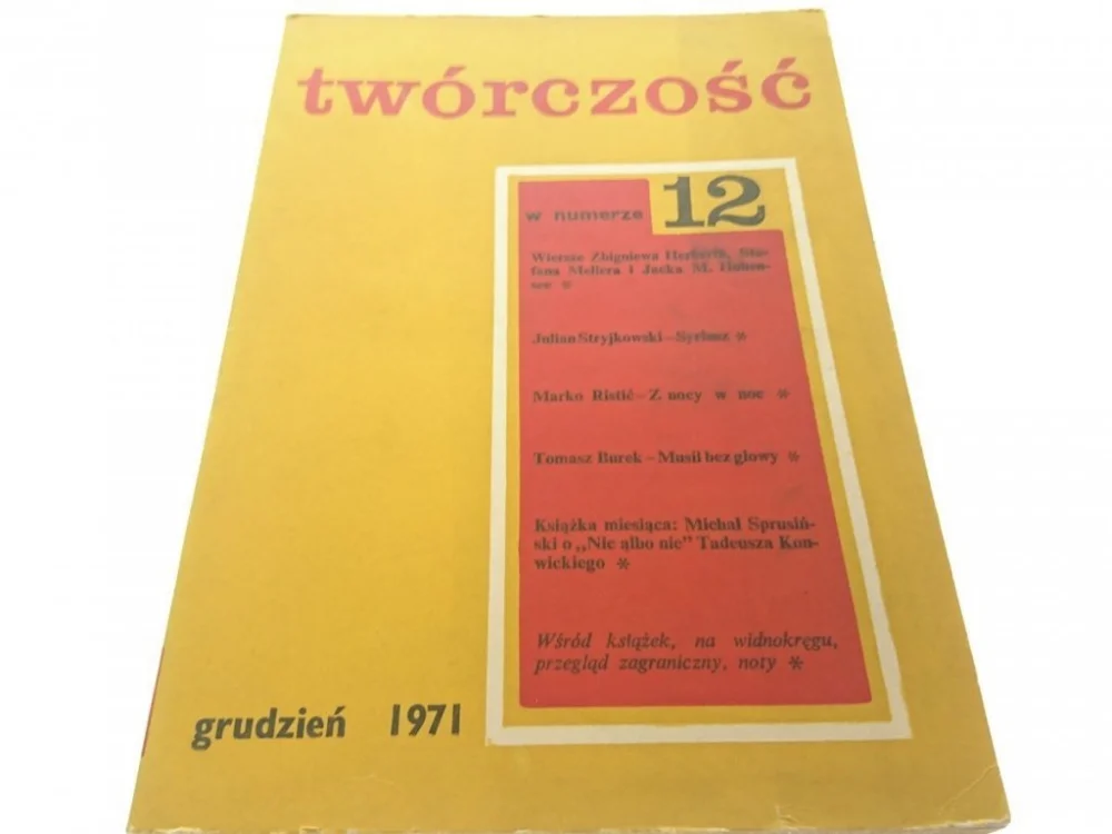 TWÓRCZOŚĆ 12 GRUDZIEŃ 1971 Kup teraz