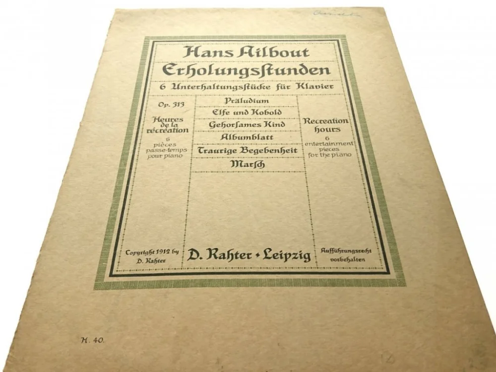 Zniżka ERHOLUNGSAUNDEN - Hans Ailbout (1912)