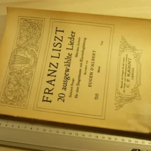 20 AUSGEWAHLTE LIEDER - Franz Liszt (1908) Oferta limitowana
