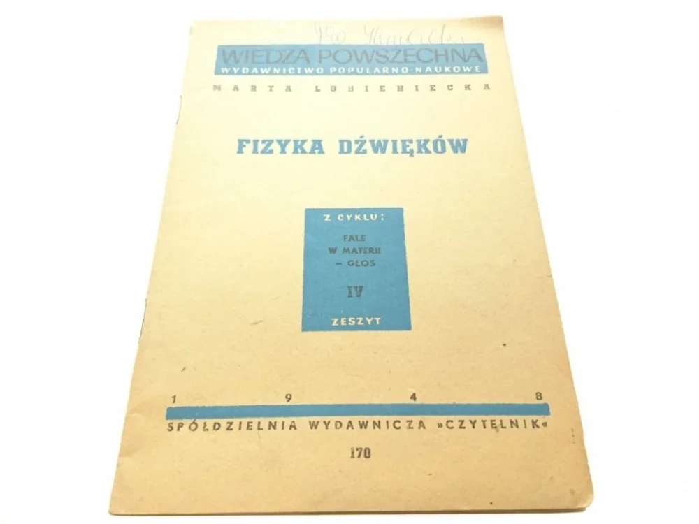 FIZYKA DŹWIĘKÓW - Marta Lubieniecka (1948) Bestseller