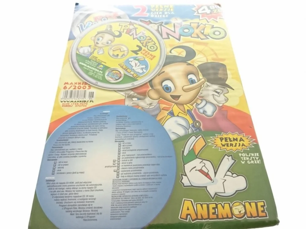 Oferta limitowana MAXKIDS 6/2005 PINOKIO PŁYTA CD