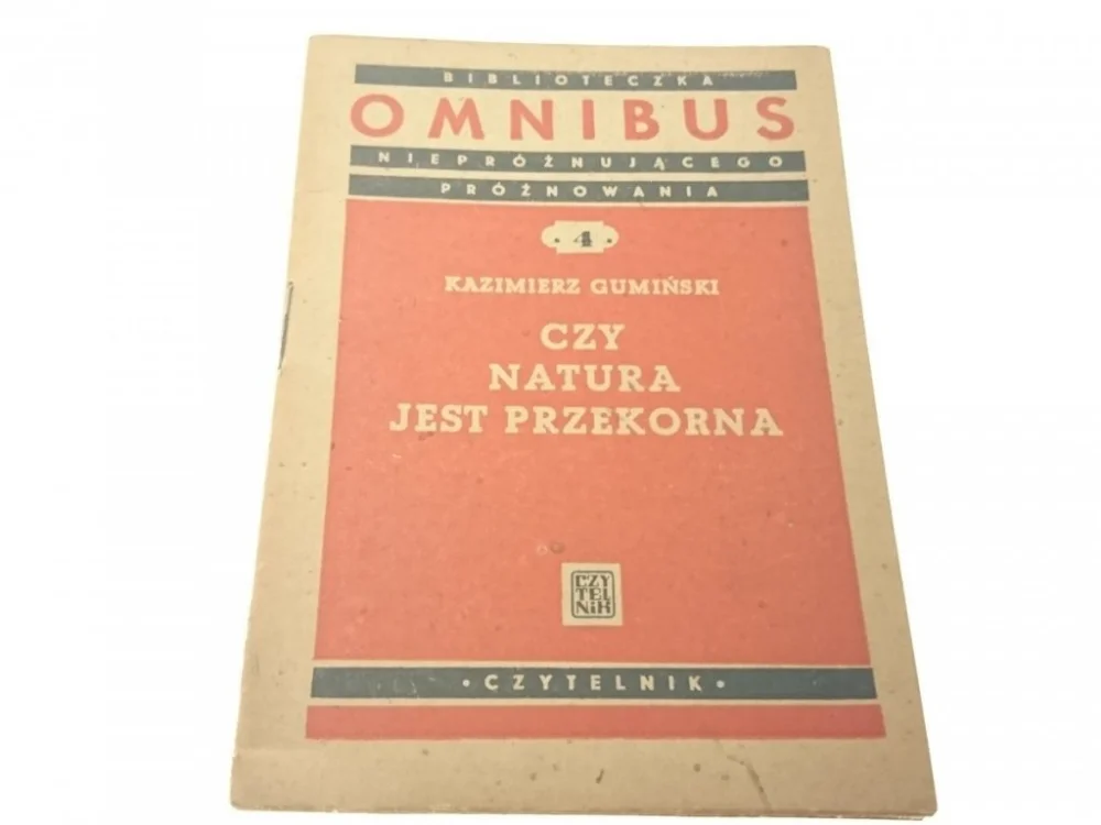 Rabat CZY NATURA JEST PRZEKORNA Kazimierz Gumiński 1948