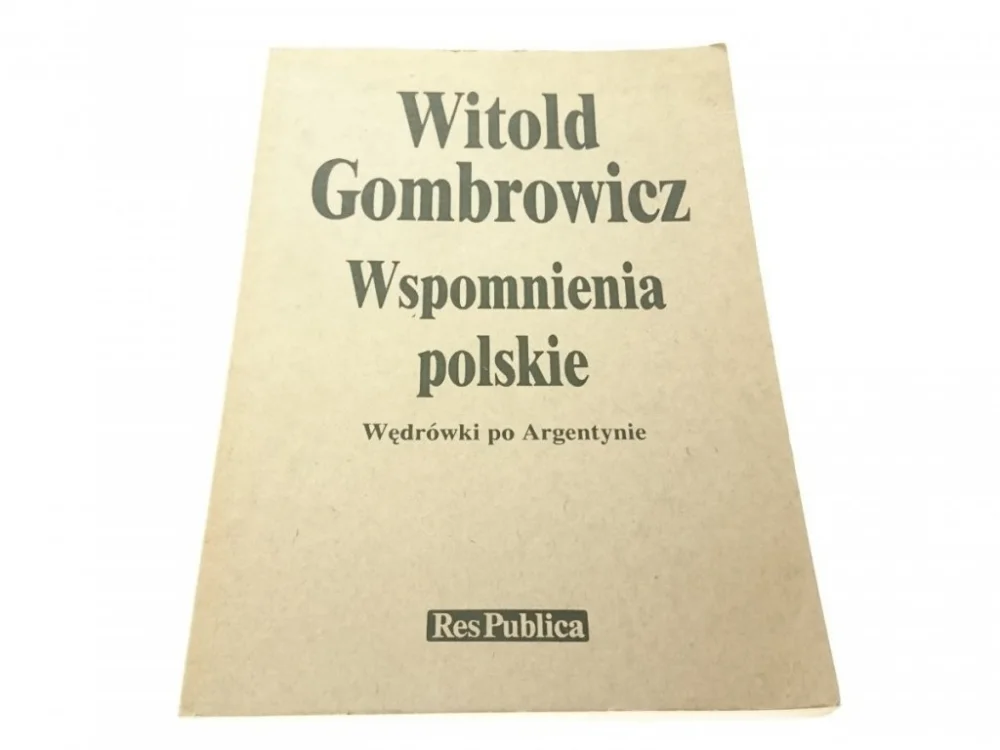 WSPOMNIENIA POLSKIE - Witold Gombrowicz 1990 Obniżka ceny