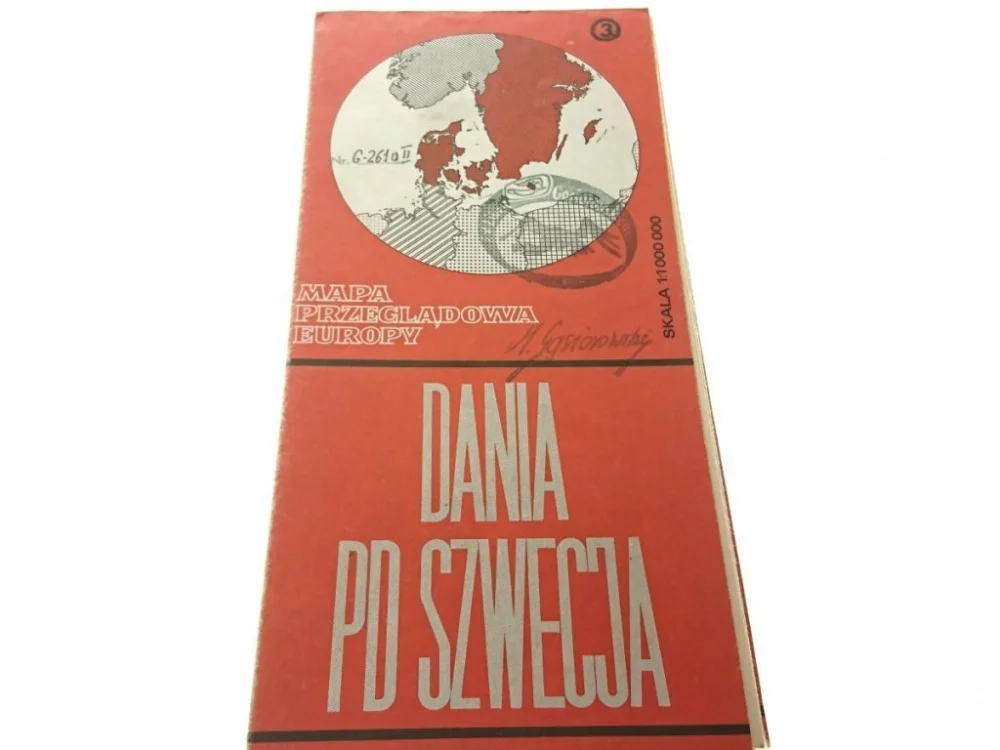 DANIA PD SZWECJA. MAPA PRZEGLĄDOWA EUROPY 1982 Tylko dziś