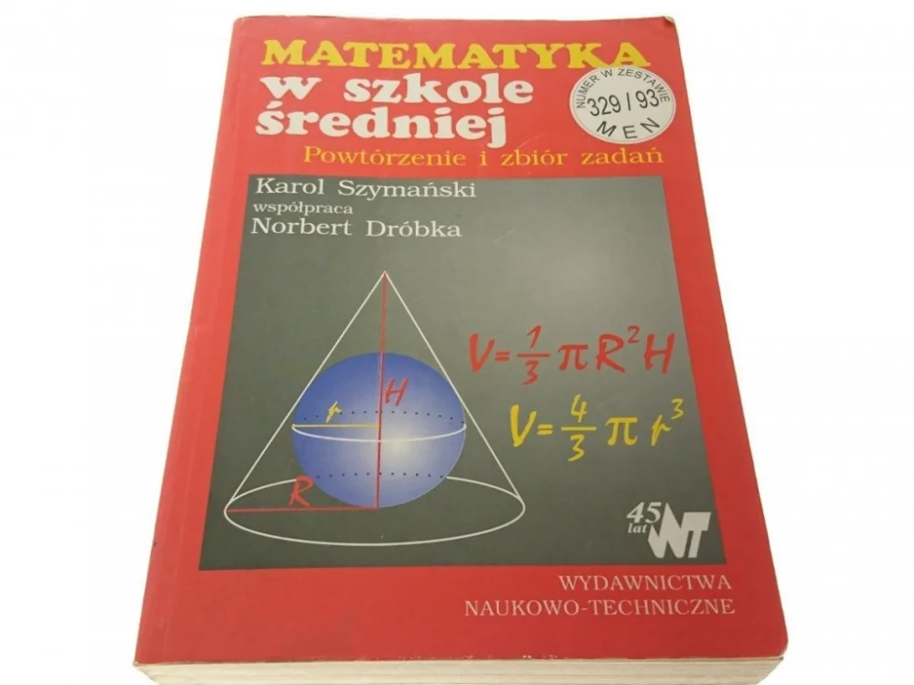 Szybka dostawa MATEMATYKA W SZKOLE ŚREDNIEJ. POWTÓRZENIE... 1994