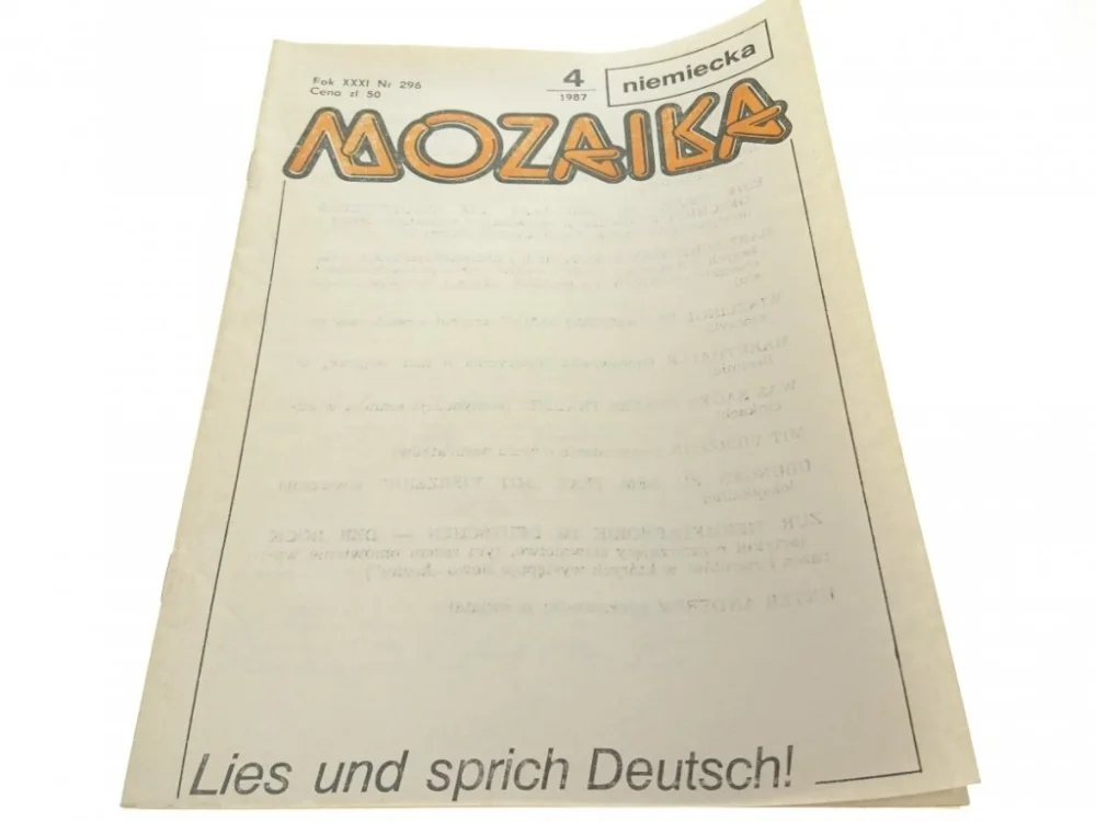 MOZAIKA NIEMIECKA NR 4-1987 Niska cena
