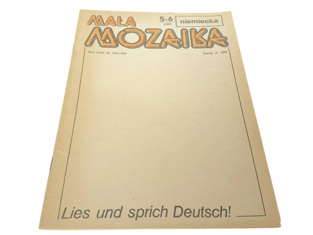 MAŁA MOZAIKA NIEMIECKA NR 5-6-1987 Darmowy zwrot
