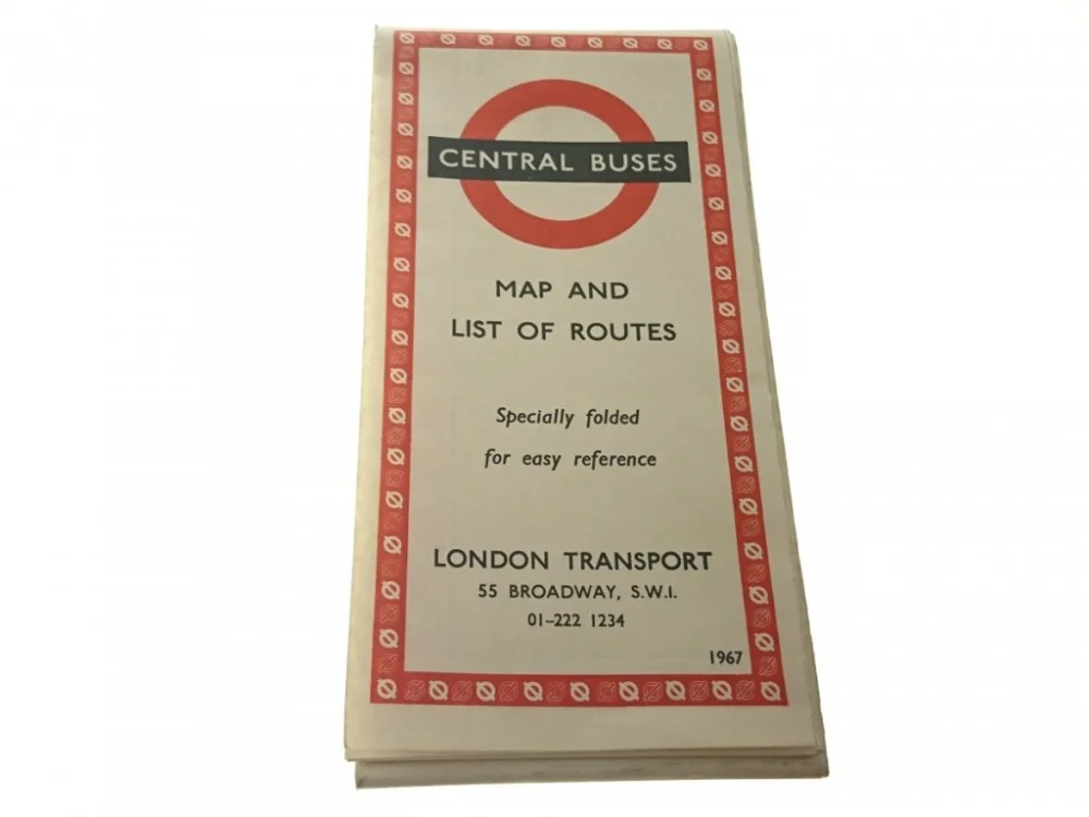 Cena promocyjna LONDON. CENTRAL BUSES. MAP AND LIST OF ROUTES 1967