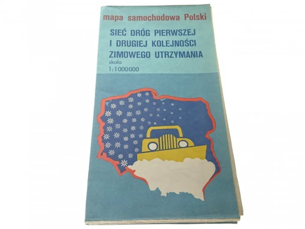 Hit sprzedaży MAPA SAMOCHODOWA POLSKI. SIEĆ DRÓG PIERWSZEJ..1980