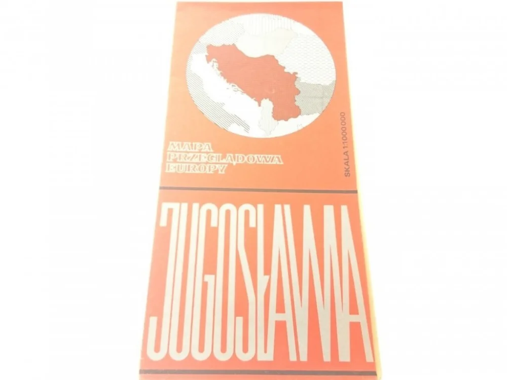 JUGOSŁAWIA. MAPA PRZEGLĄDOWA EUROPY 1977 Ostatnie sztuki