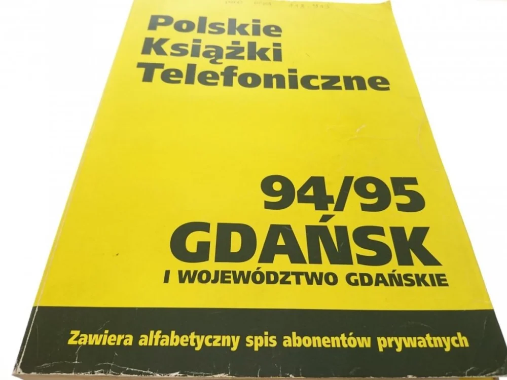 Kup online POLSKIE KSIĄŻKI TELEFONICZNE 94/95 GDAŃSK