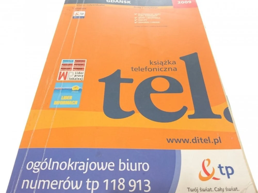 Sprawdź teraz KSIĄŻKA TELEFONICZNA DITEL GDAŃSK 2009