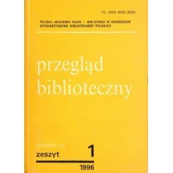 Okazja PRZEGLĄD BIBLIOTECZNY ROCZNIK 64. ZESZYT 1-1996
