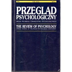 PRZEGLĄD PSYCHOLOGICZNY nr 2, 1992 Sprawdź teraz